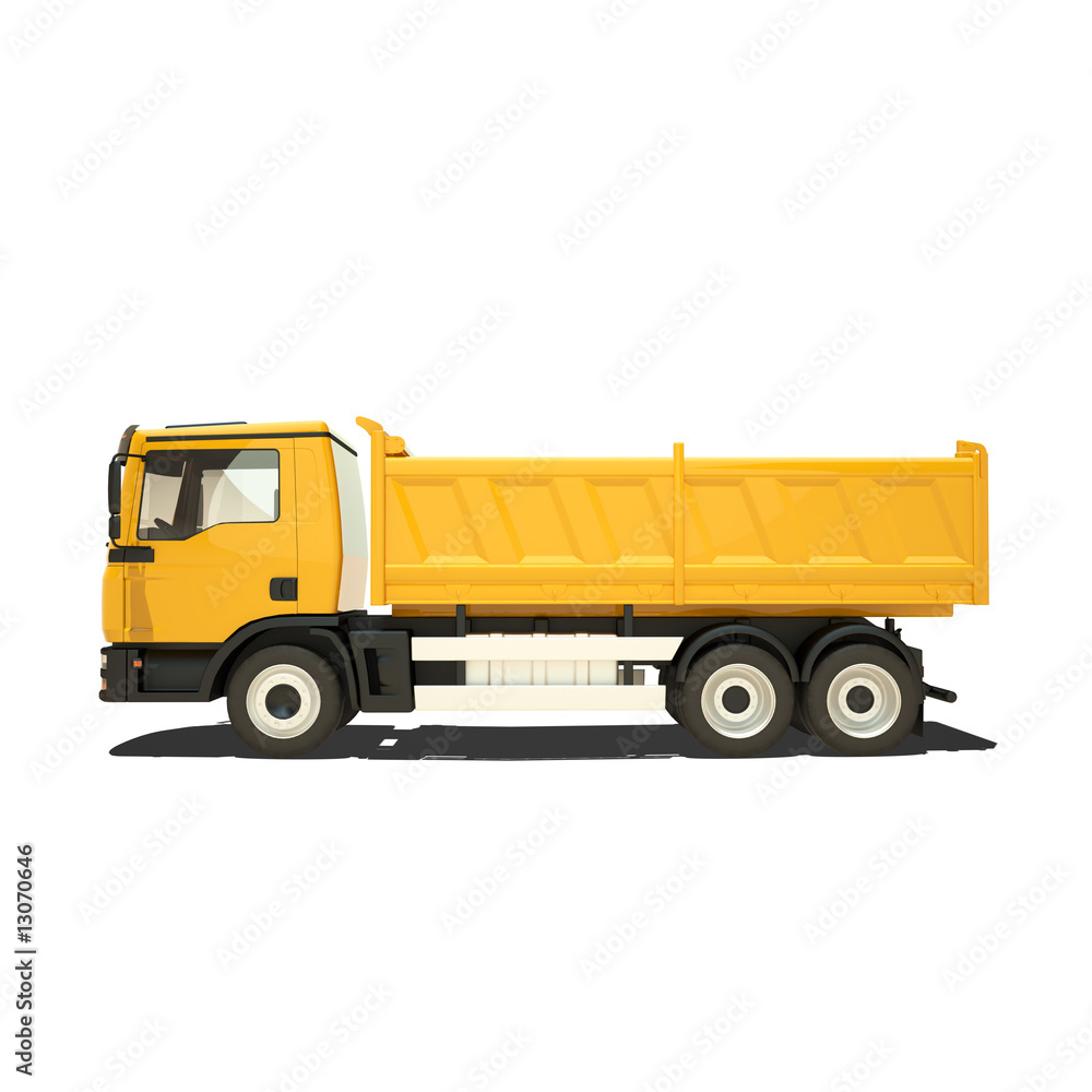 yellow truck isolated yellow truck isolated