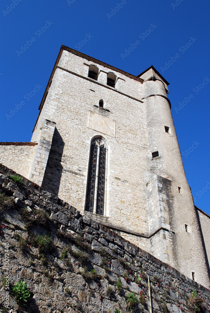 Le clocher de l'église de Saint Cirq Lapopie