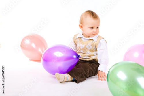 boy with balloons