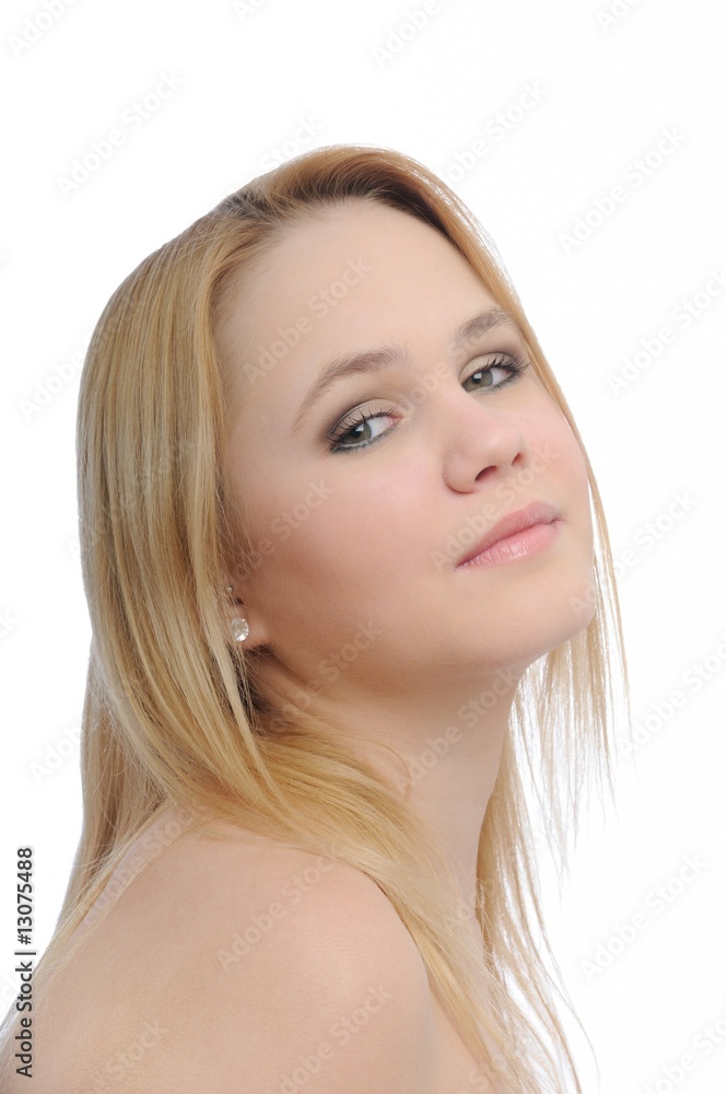 Fototapeta premium Teenager protrait on white