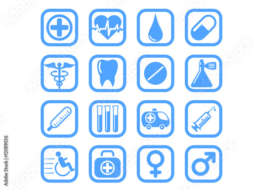 Medical and health care vector icons