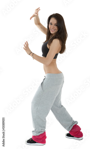 Aerobic young lady