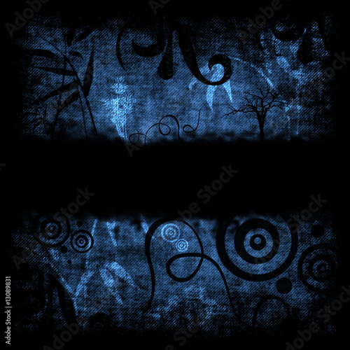 Blue grunge retro background
