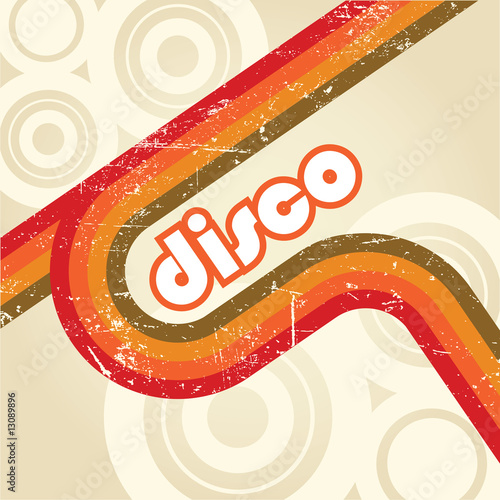 Retro disco style.