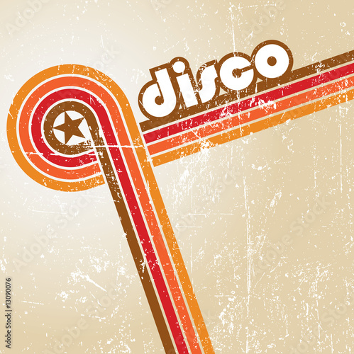 Retro disco style.