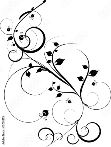 black and white design ornament