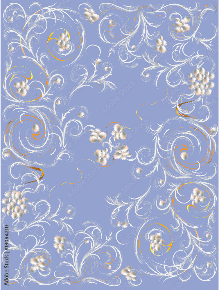 Abstract background made of curls and pearls Abstract background made of curls and pearls