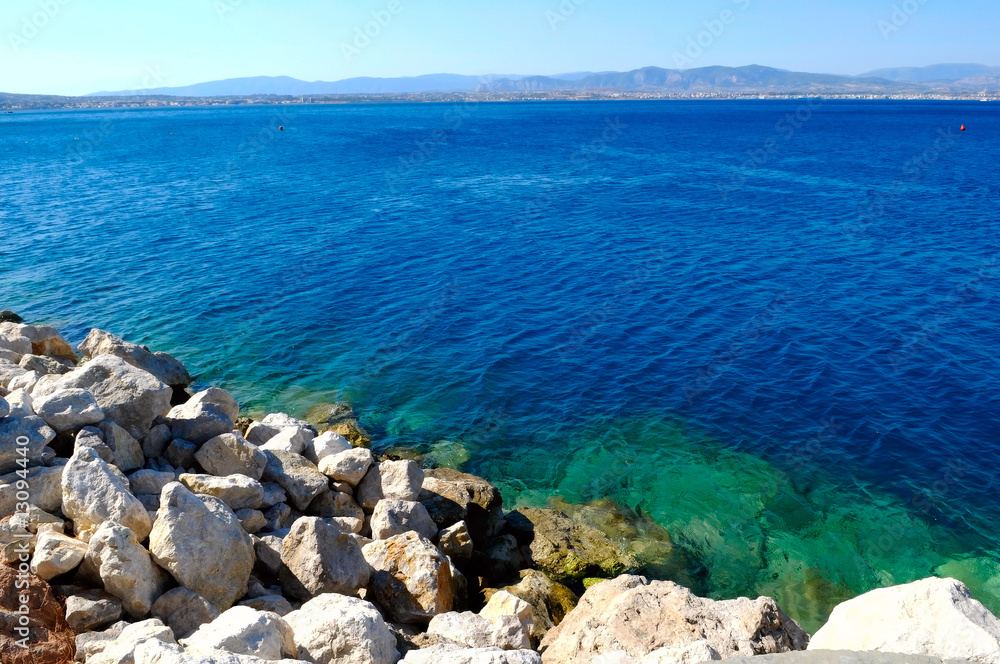 the view on Gulf of Corinth, Greece