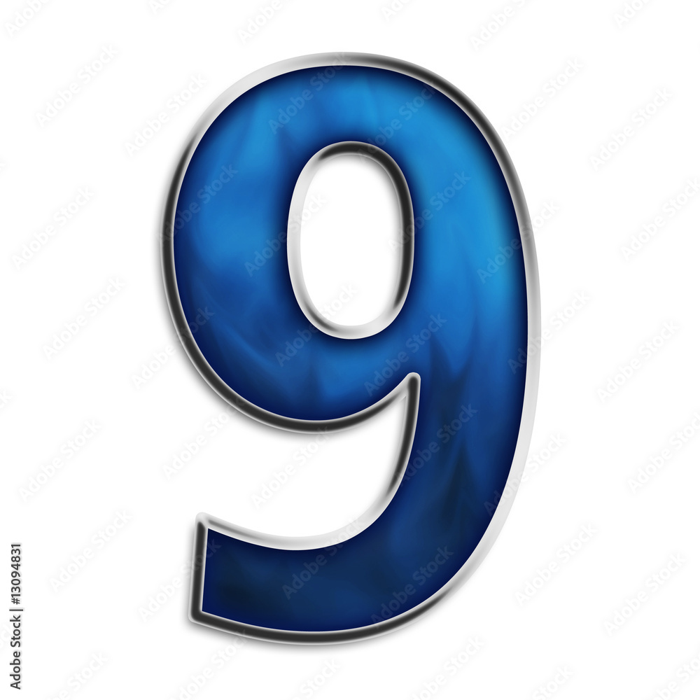 Nine in smokey blue & silver