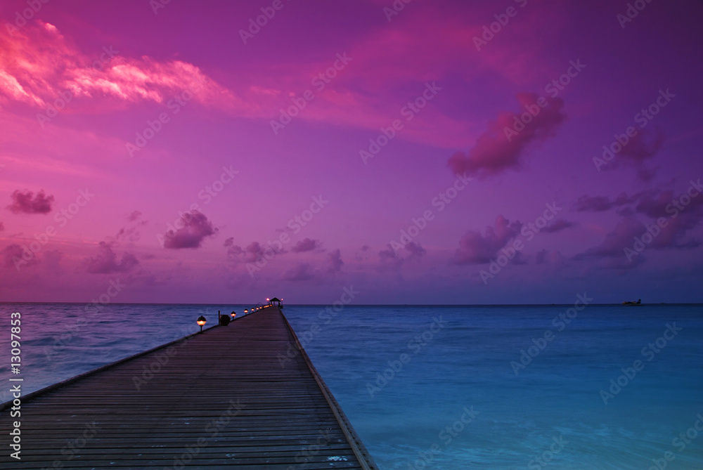 Fototapeta premium Sunset in the maldives