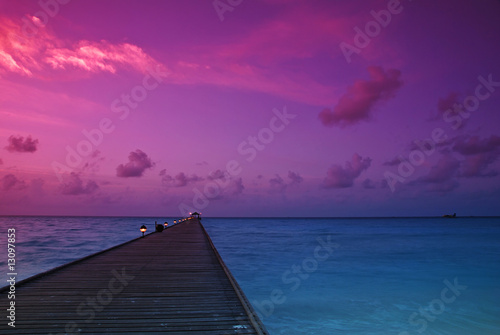 Fototapeta Naklejka Na Ścianę i Meble -  Sunset in the maldives