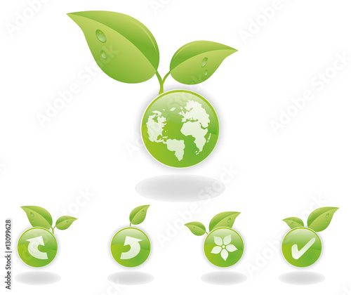 World Buttons Vector Illustration