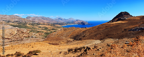 pano of Crete mountains and sea © Maksud