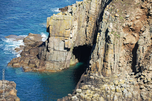 cave in cliff over the ocean