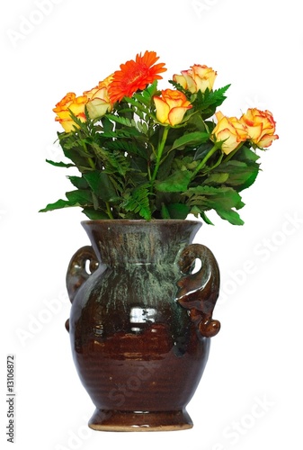 roses in flowerpot photo