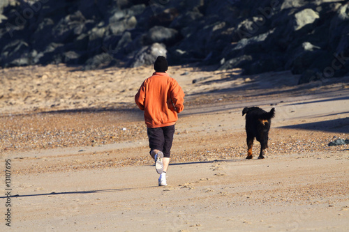courir avec son chien