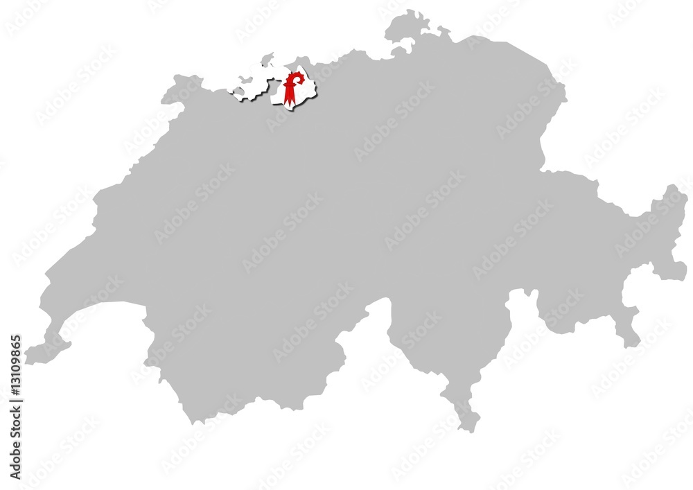 Kanton Basel Land auf Schweiz Kanton Basel Land auf Schweiz