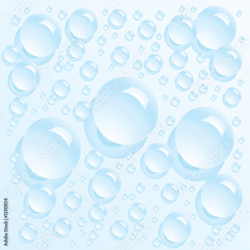 Clean water bubbles. Vector illustration.