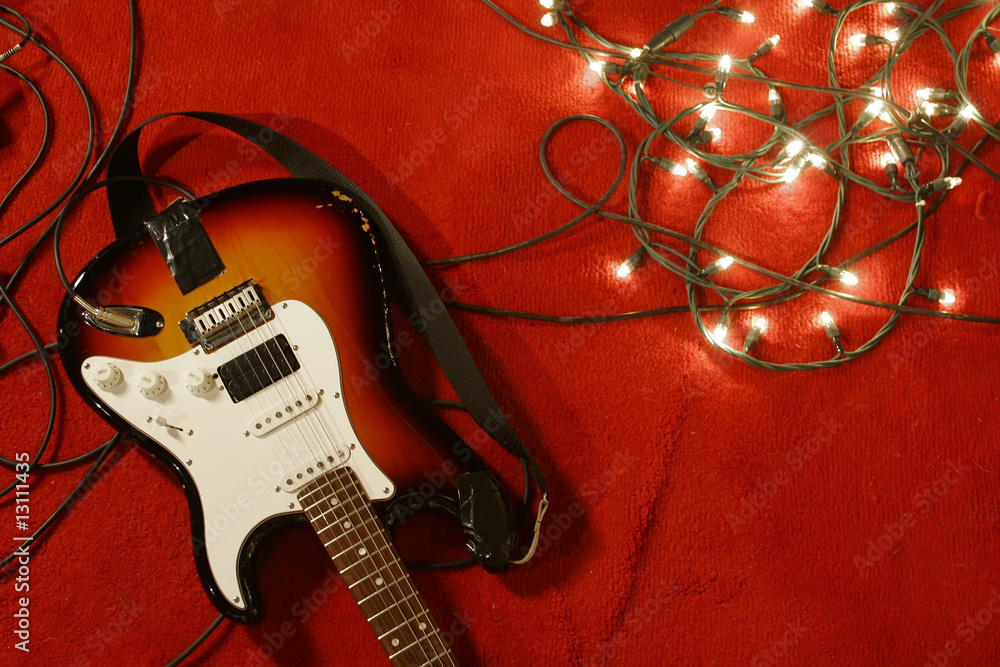 Naklejka premium Well Used Electric Guitar