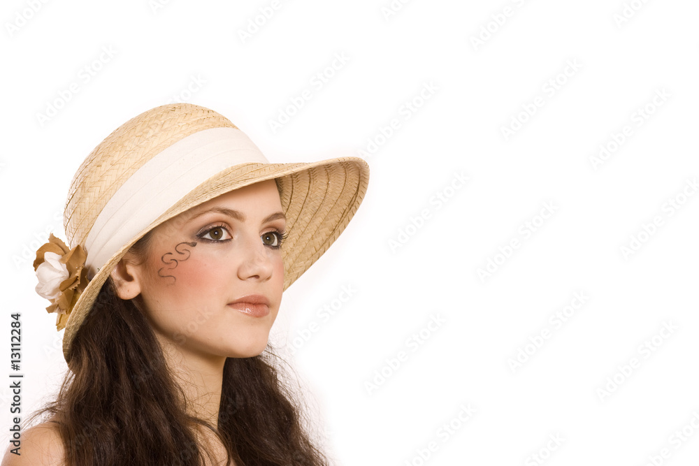 Beautiful young woman. Isolated over white background Beautiful young woman. Isolated over white background