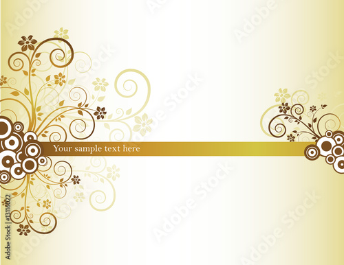 golden floral frame