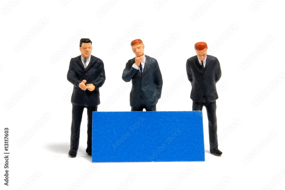 business people with banner business people with banner