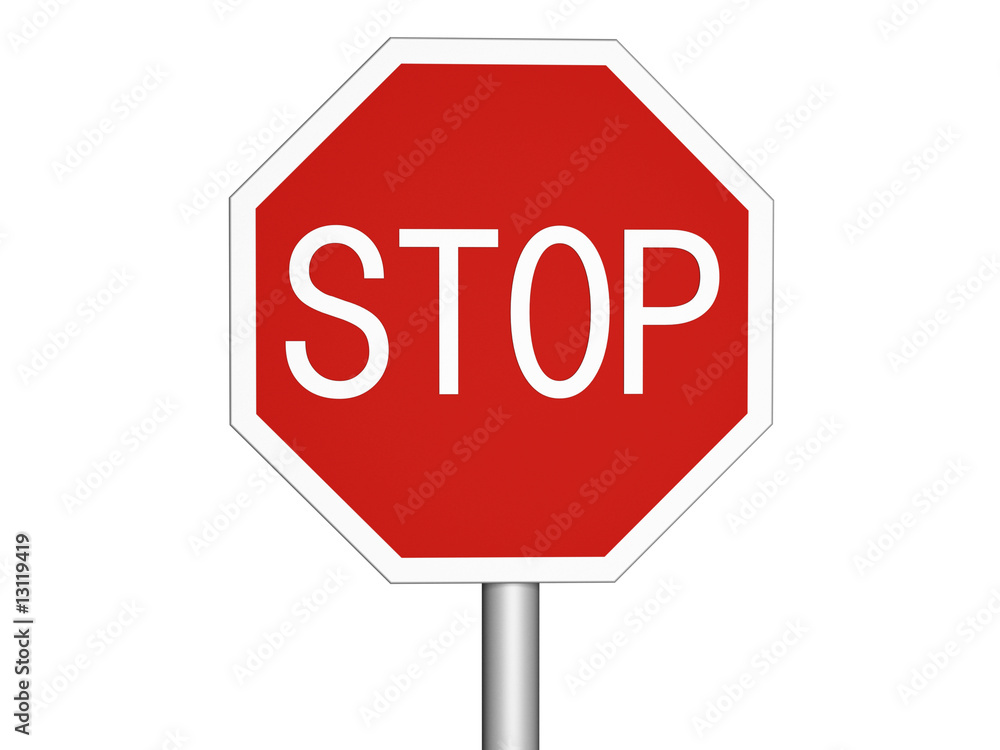 stop sign-symbol isolated on white background stop sign-symbol isolated on white background