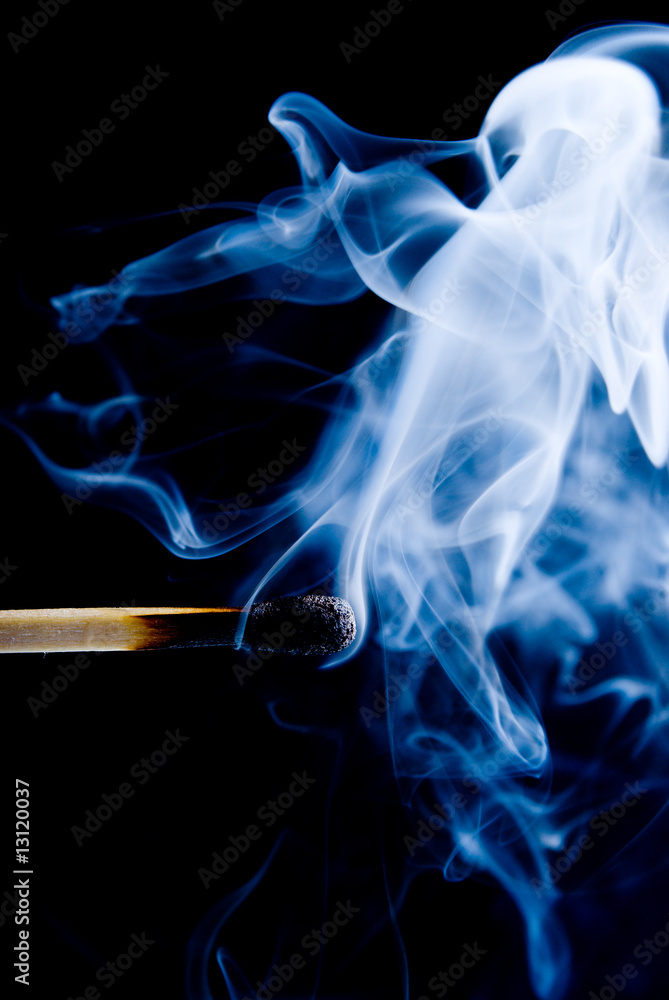 match smoke on a black match smoke on a black