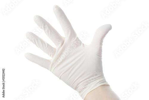 hand with medical glove