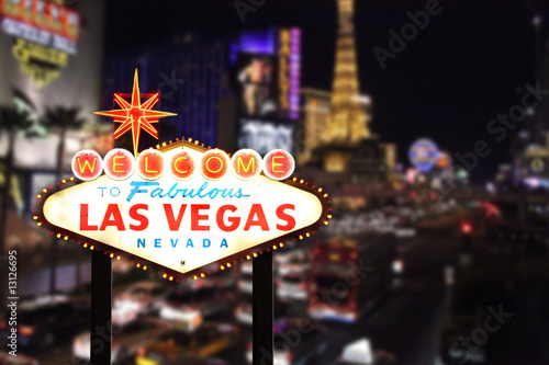 Canvas Print Welcome to Las Vegas Nevada
