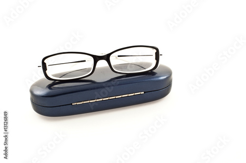glasses on its case