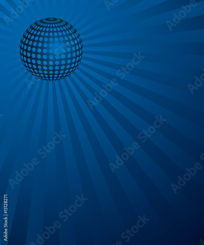 party background blue with dsico ball