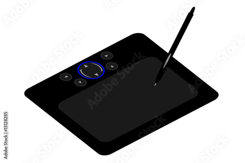 A computer drawing tablet
