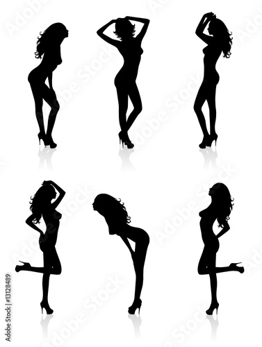 Naked silhouettes.