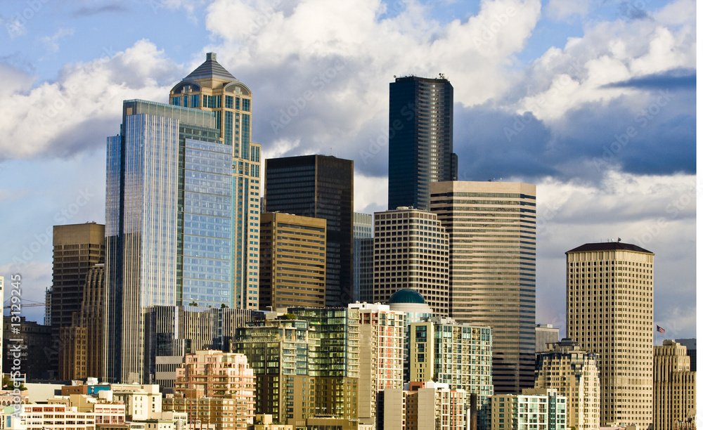 Obraz premium Old and New Seattle