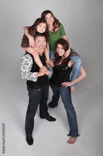 Fun and Unusual Vertical Family Portrait