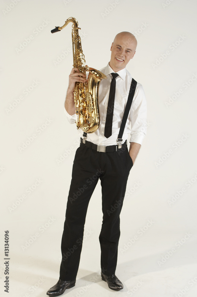 Obraz premium sax and the musician