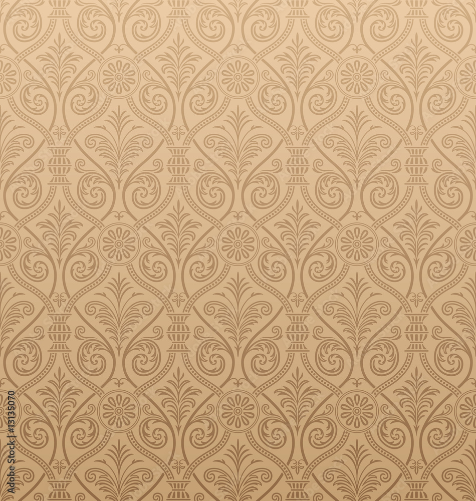 Seamless gothic Damask Wallpaper