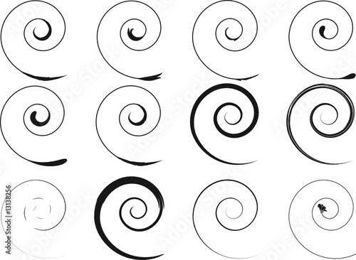 Floral schwarze Spirale