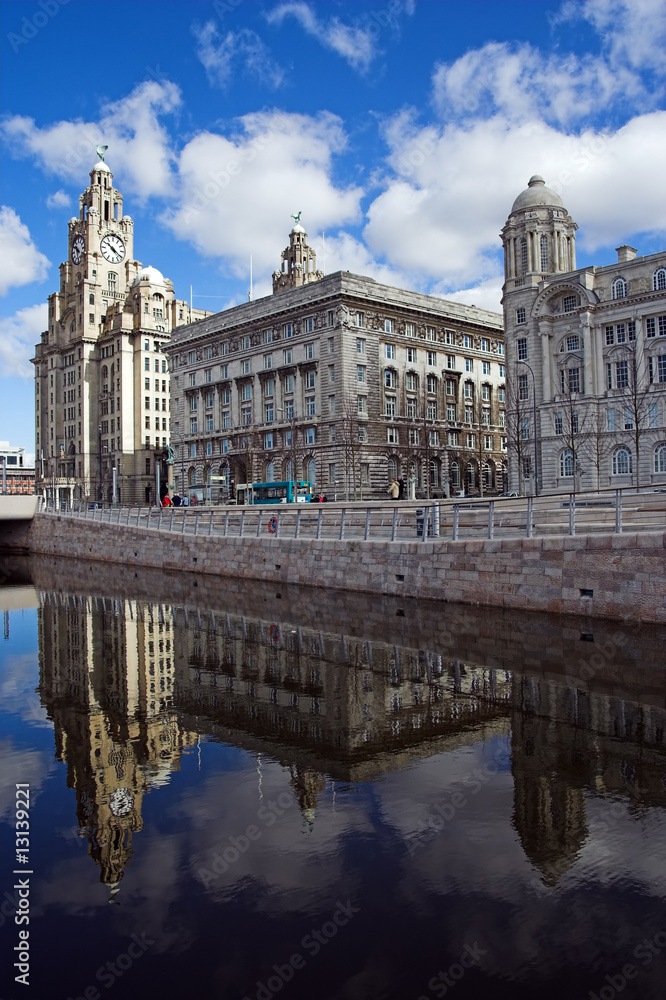 The new canal running across the front of the Liverpool pierhead