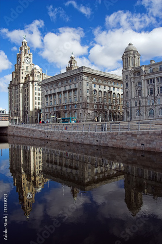 The new canal running across the front of the Liverpool pierhead