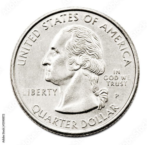 Close-Up Of Us Quarter Dollar