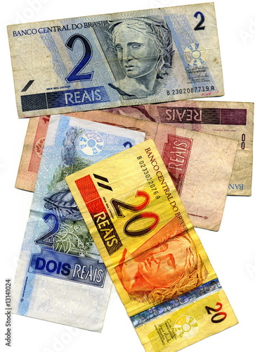 Argent Brésil. Billet de banque brésiliens.  Reals.