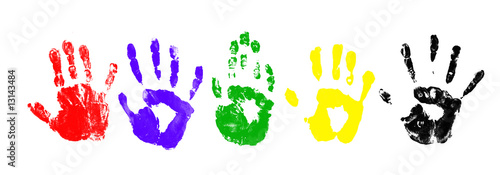 Farbige Handabdrücke