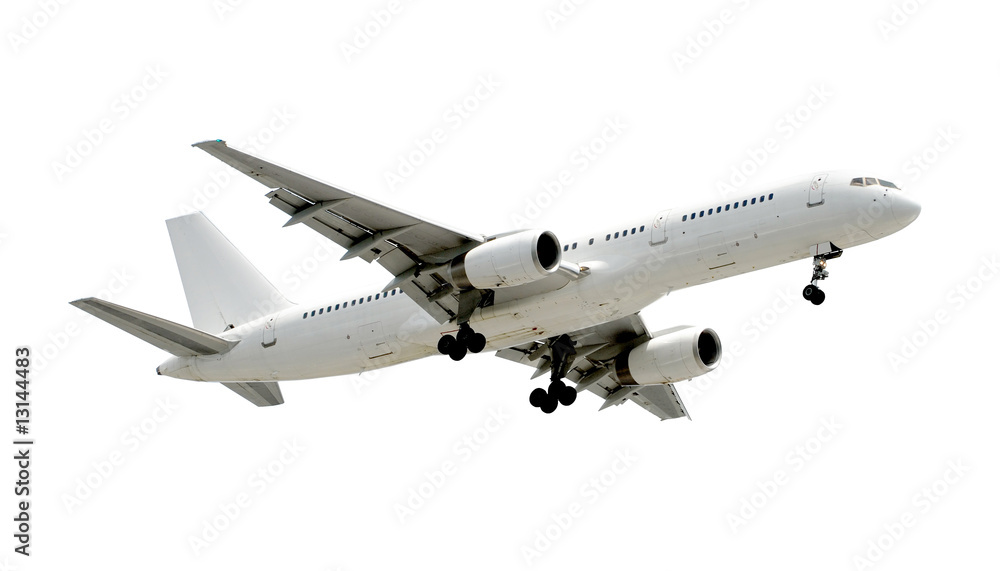 Isolated jet airplane Isolated jet airplane