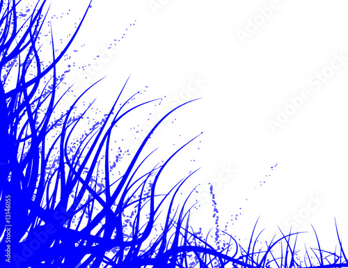 HERBES BLEU VIF VECTEUR