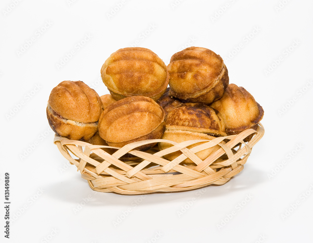 Biscuit in a small basket Biscuit in a small basket