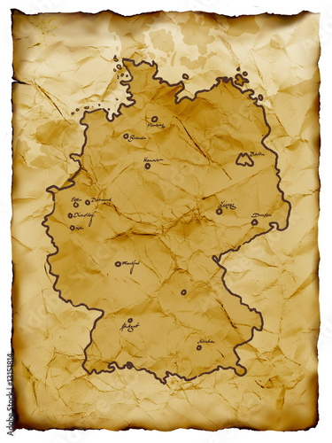 Antike Deutschlandkarte