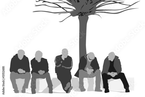 people out of  work, vector illustration