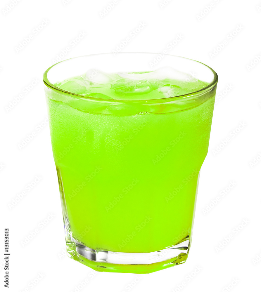 cocktail with ice isolated on white background cocktail with ice isolated on white background